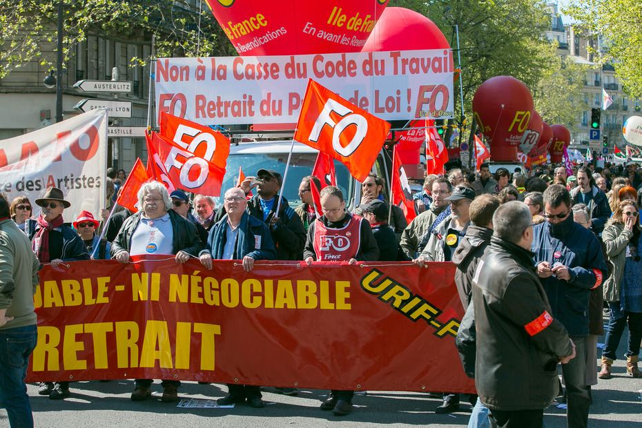 Demonstration am 1. Mai 2016 in Paris