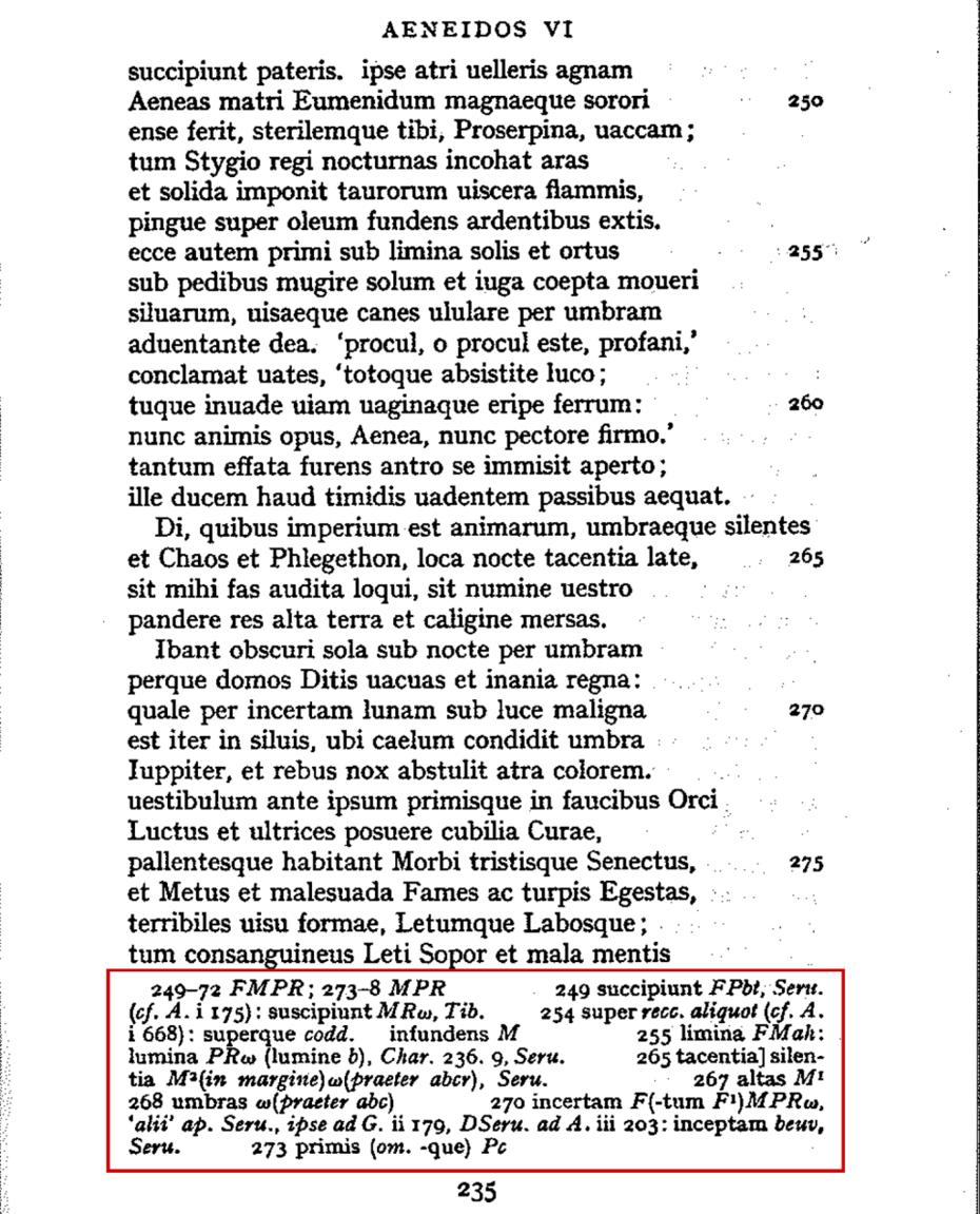 P. Vergili Maronis Opera, ed. by R.A.B. Mynors, Oxford 1969.
Quelle: Mit freundlicher Genehmigung von dem Verlag Oxford Classical Texts