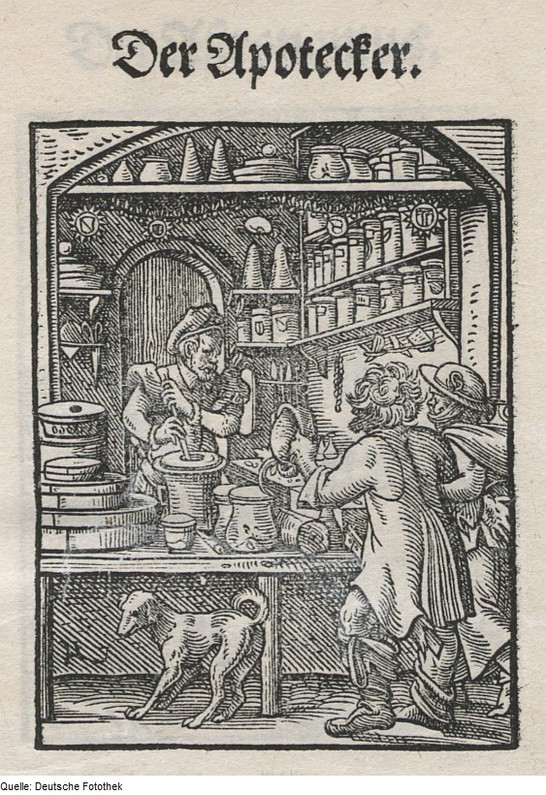 Darstellung des Apothekerberufes im Deutschen Ständebuch von 1568