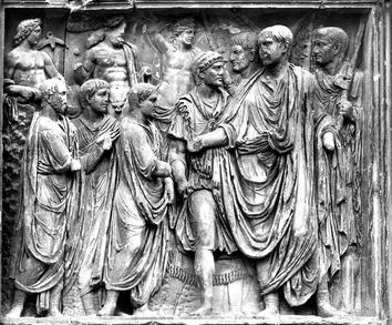 Benevent, Ehrenbogen für Kaiser Trajan, Relief
Quelle: Institut für Klassische Archäologie
