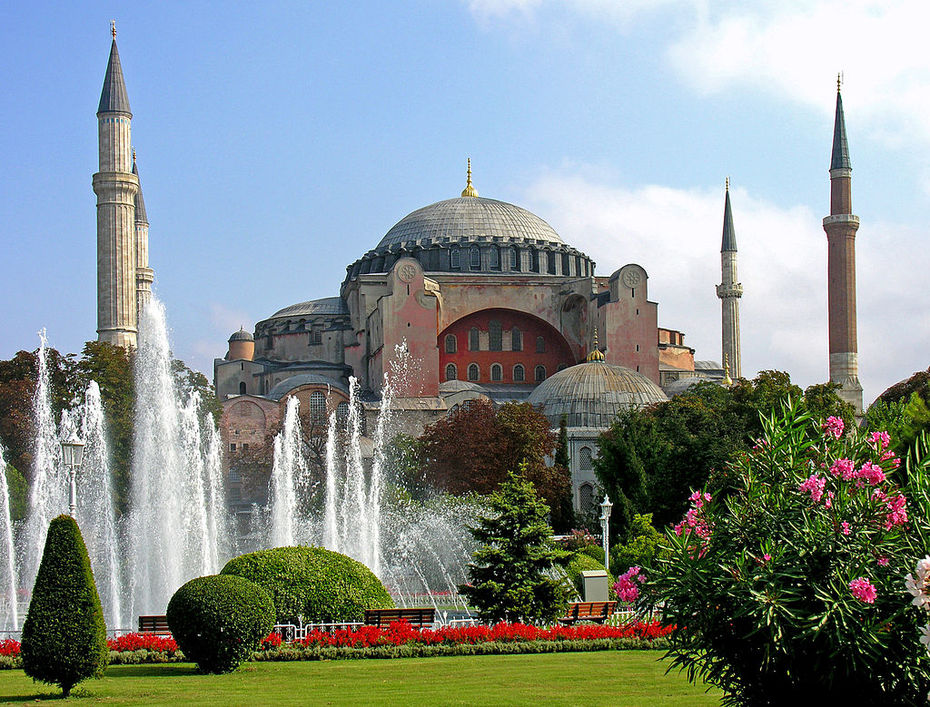Die Hagia Sophia, Krönungskirche der byzantinischen Kaiser, im heutigen Istanbul