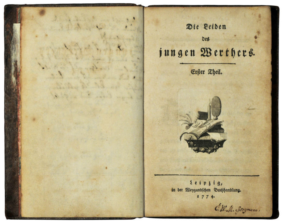 Erstausgabe von Goethes "Die Leiden des jungen Werthers" (1774)