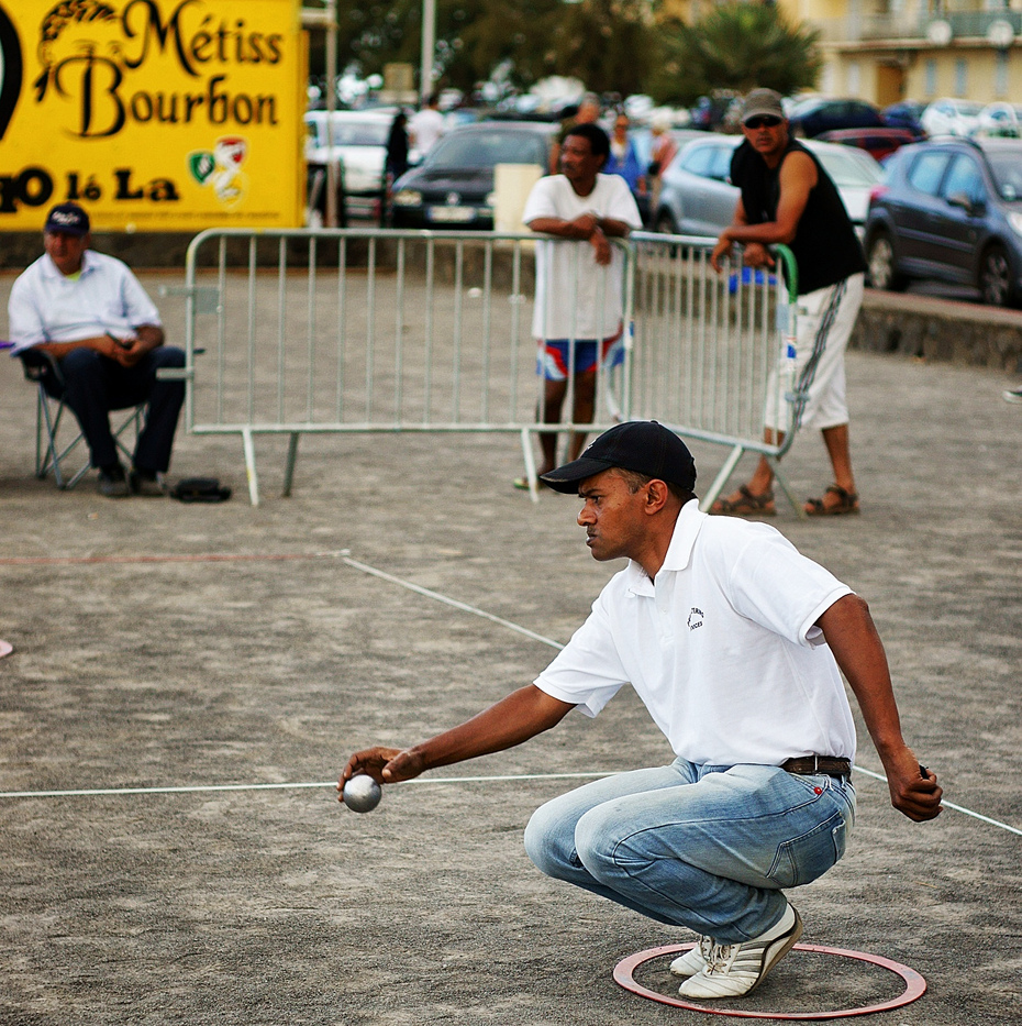 Boule-Spieler auf La Réunion