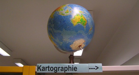 Globus in der Kartensammlung der Geowissenschaftlichen Bibliothek
Quelle: J. Krois