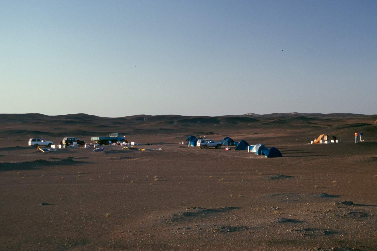 Camp bei Geländearbeit in der Mongolei
