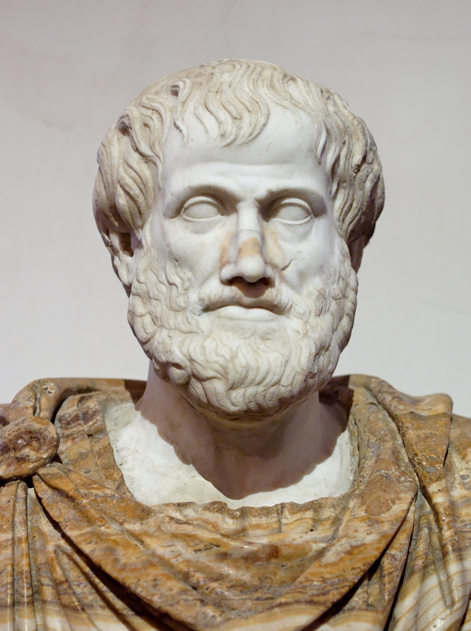 Aristoteles-Büste, römische Kopie nach dem griechischen Muster von Lysippos um 330 v. Chr., Palazzo Altemps in Rom