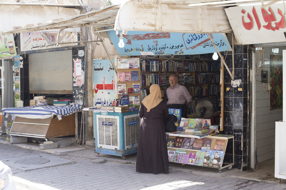 Bücherstand in Erbil, Autonome Region Kurdistan, Irak 2013