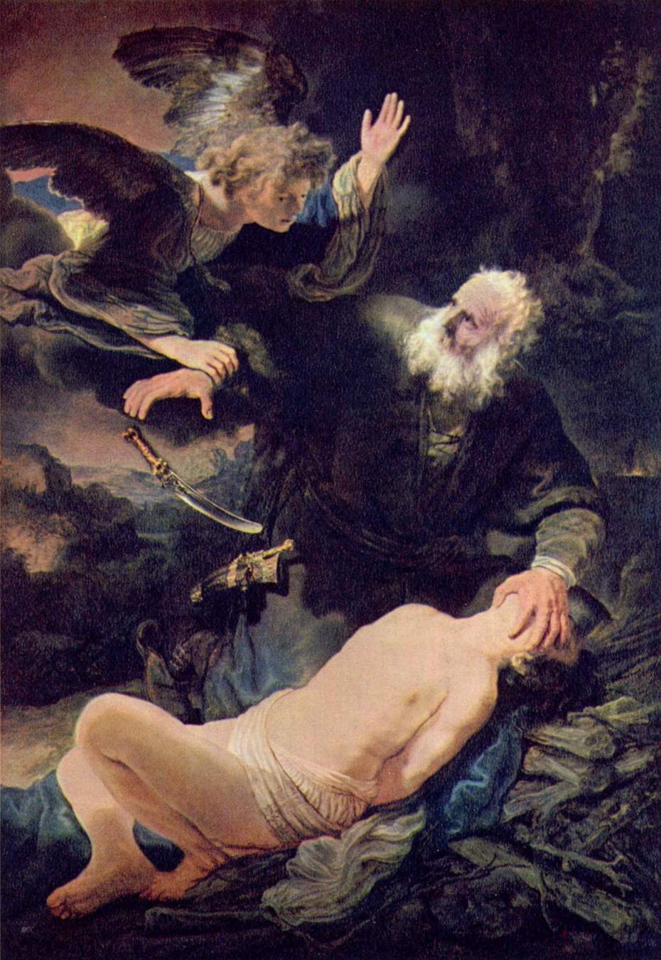 Rembrandt, Die Opferung Isaaks (1635), Öl auf Leinwand, Eremitage St. Petersburg