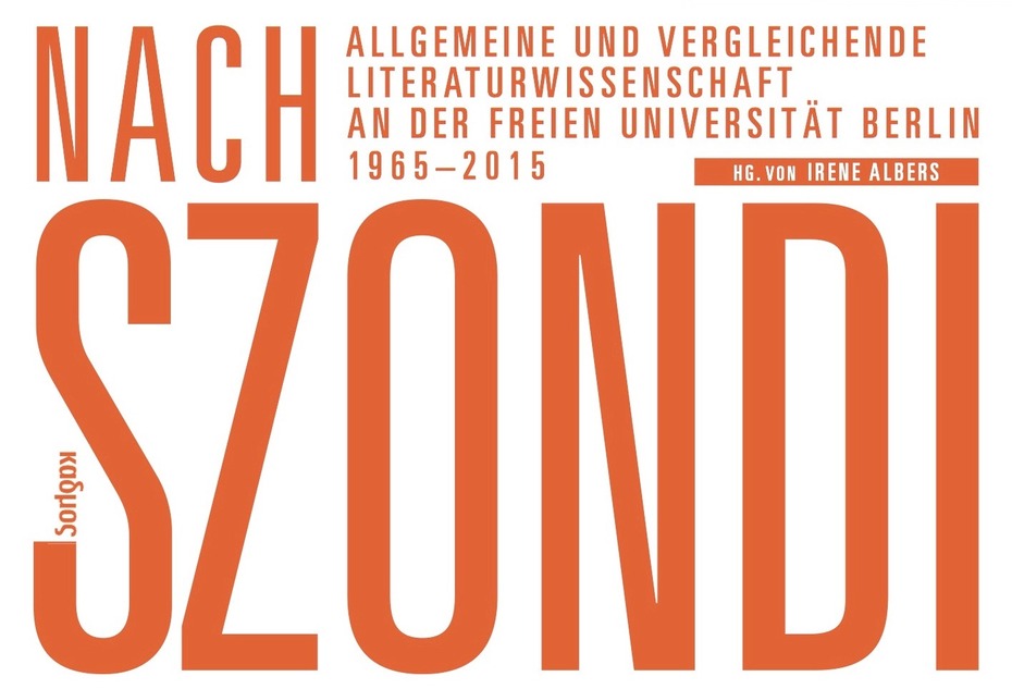 Cover der Publikation "Nach Szondi", 2015