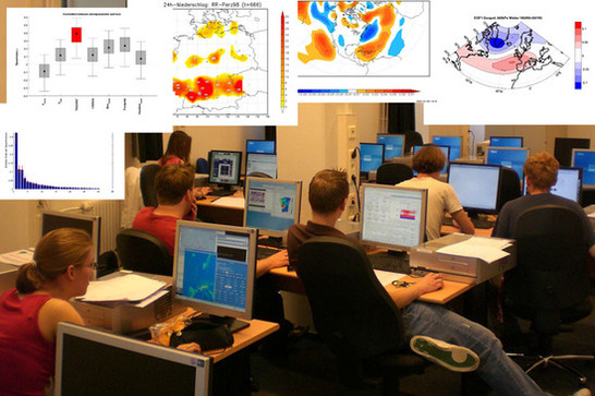 Studierende bei der digitalen Datenauswertung