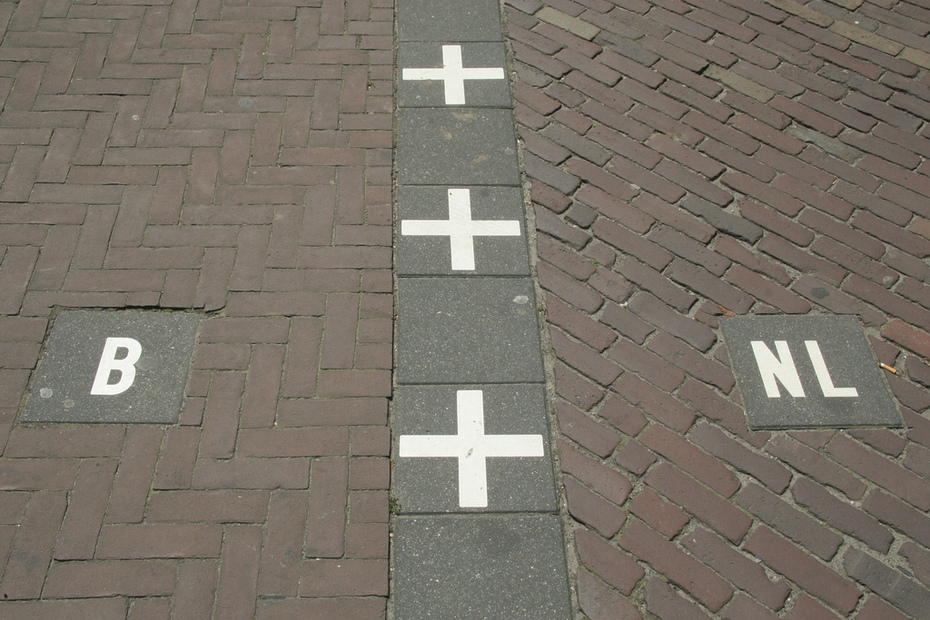 Belgisch-niederländische Grenze in Baarle-Nassau