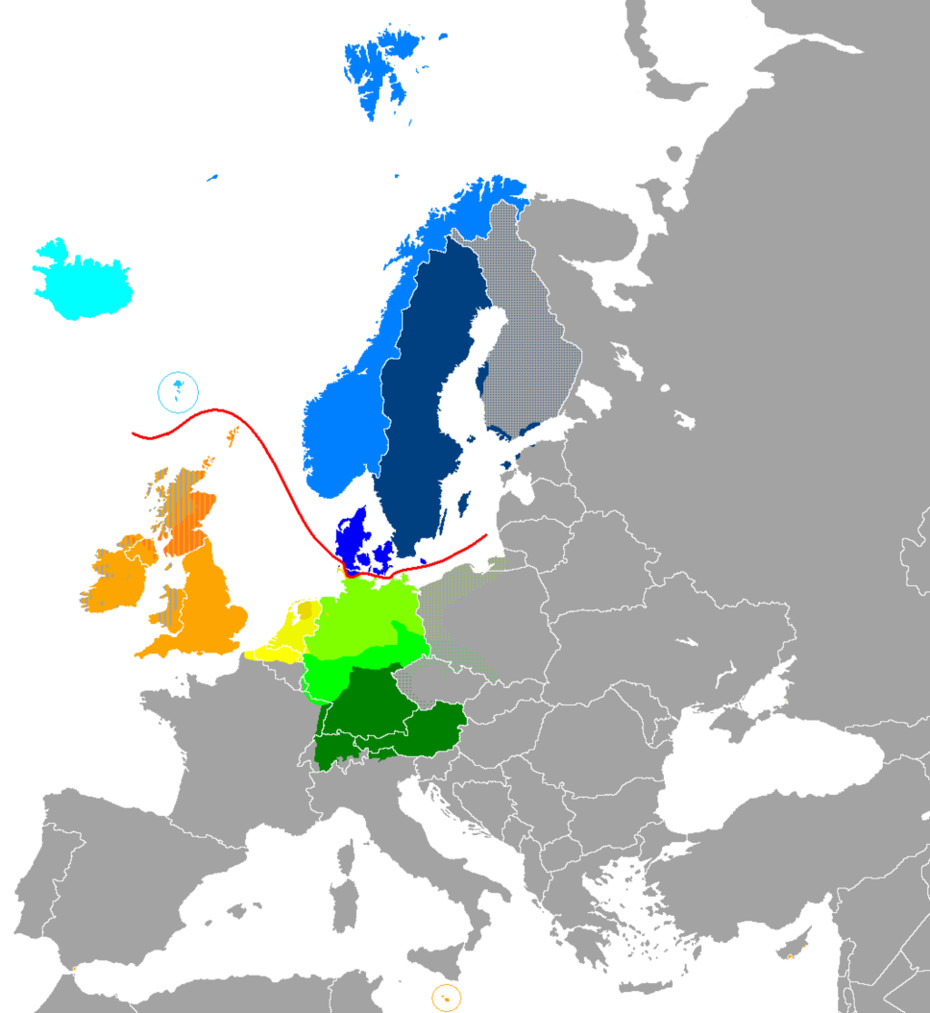 Germanische Sprachen in Europa