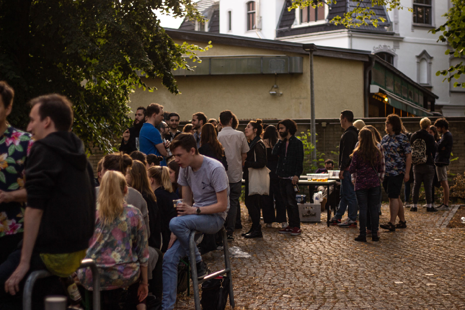 The courtyard of the institute has been carefully prepared by students