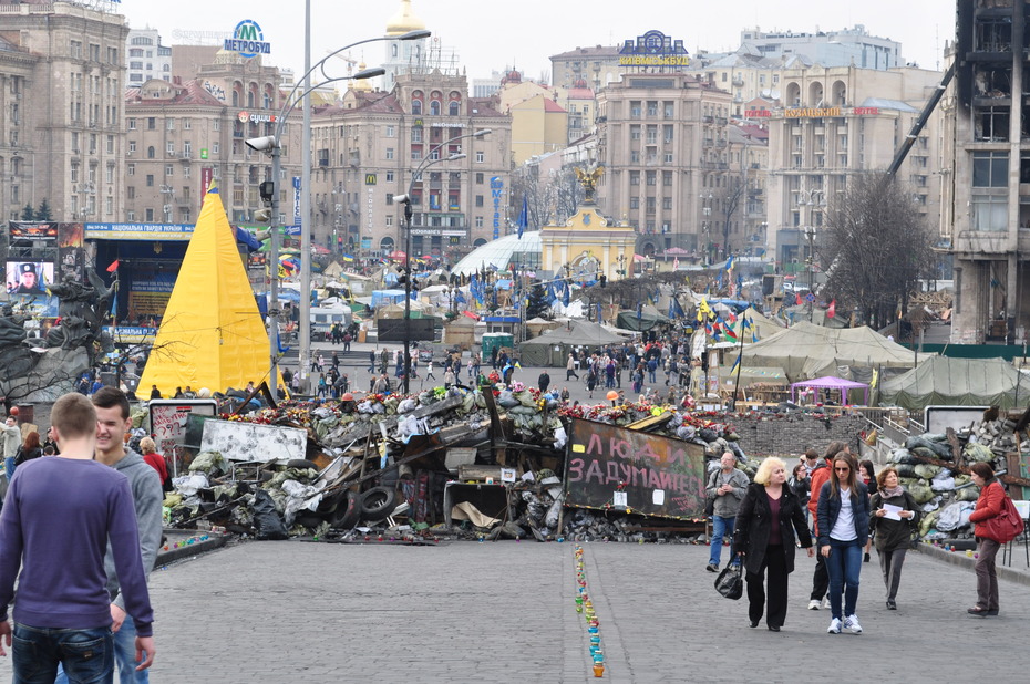 Eine Projektgruppe befasste sich mit den Protesten auf dem Majdan im weiteren Sinne...
Quelle: Waldemar Stobbe