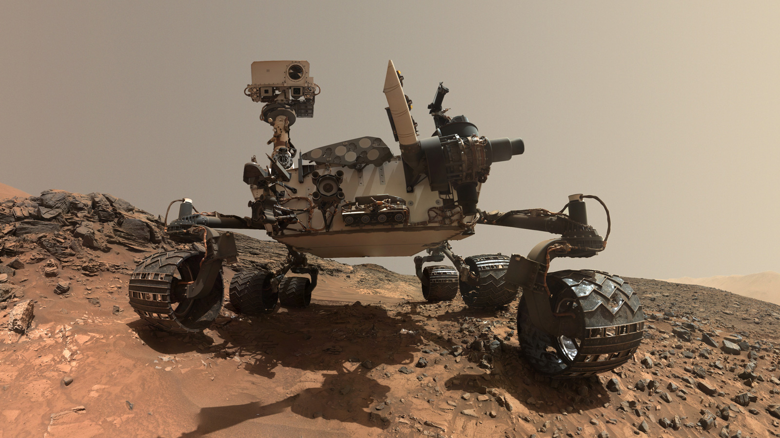 Curiosity NASA Mars Rover Frontal Image - Source: NASA