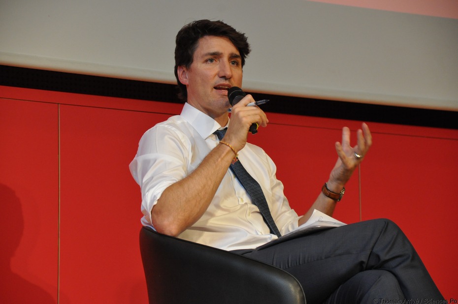 Justin Trudeau während einer Veranstaltung an der Sciences Po