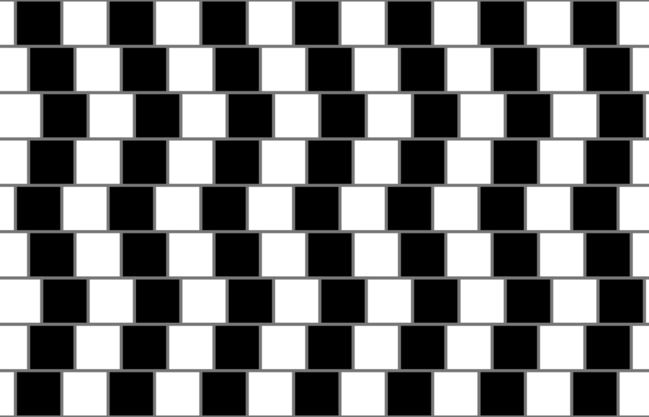 Café Wall Illusion - Relativität von Linien