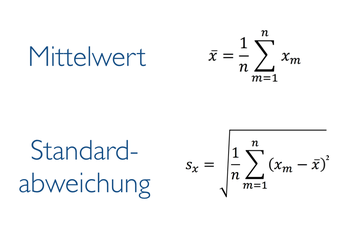 Bild: Abbildung 2: Formeln zur Berechnung von Mittelwert und Standardabweichung