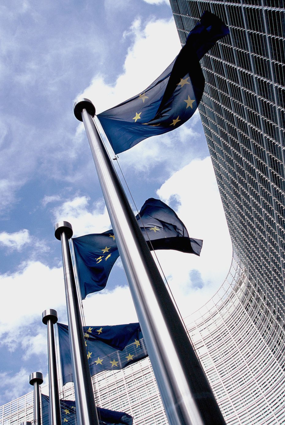 European flag outside the Commission