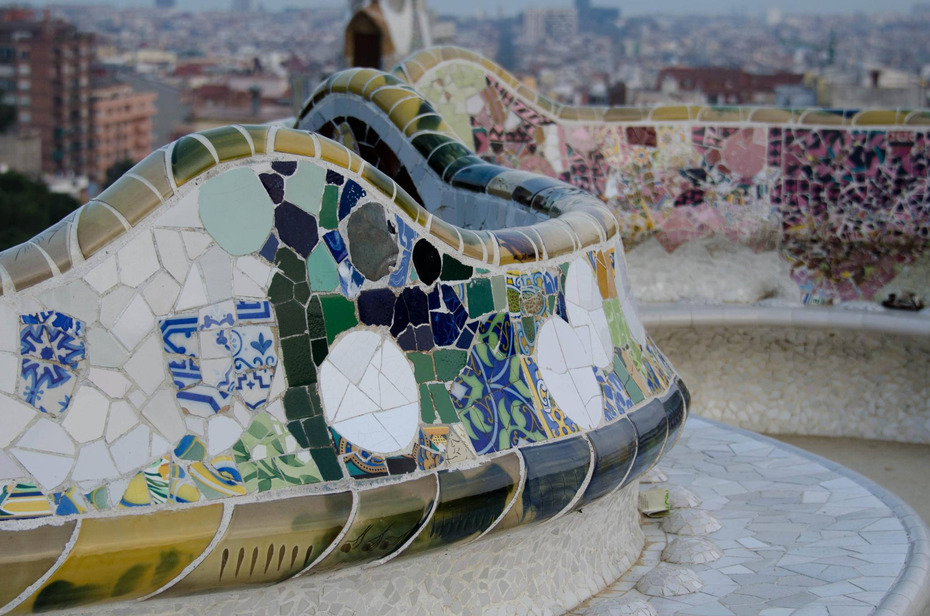 Park Güell in Barcelona, erschaffen von Antoni Gaudí in den Jahren 1900-1914