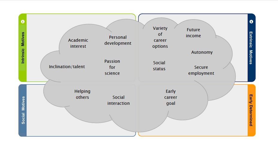 Intrinsic and extrinsic motives for choosing a study program